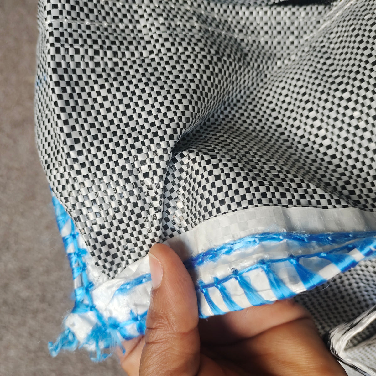 Heavy Duty Woven Storage Bags with Zip & Handle — Moving, Laundry & Shopping Ghana must go Bag